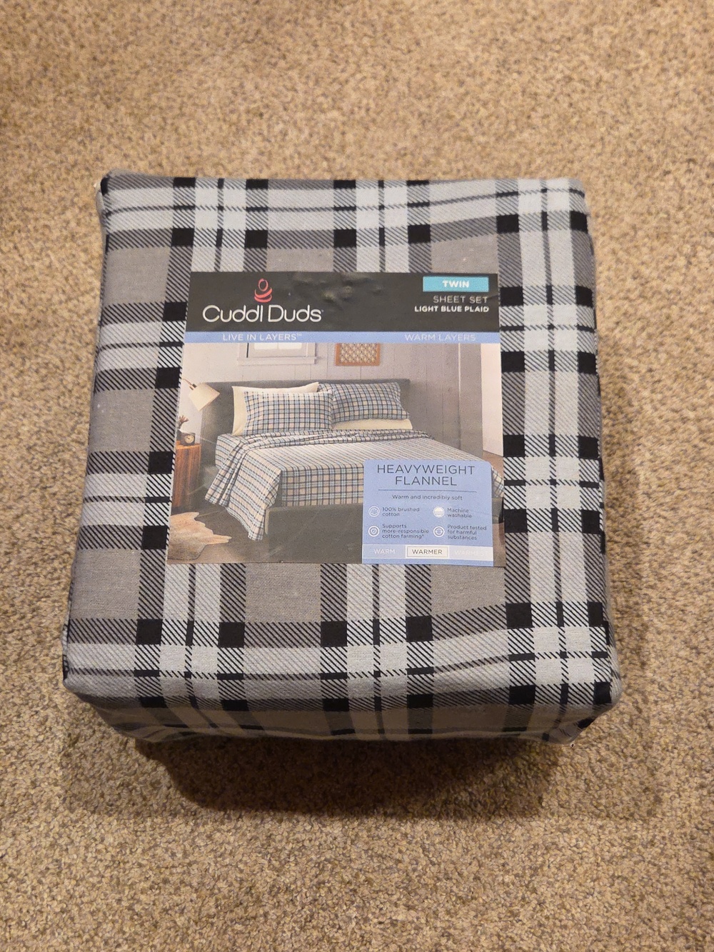 cuddl duds|heavyweight flannel sheet set|twin